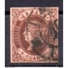 Sello cuatro cuartos de 1862 rueda de carreta 46