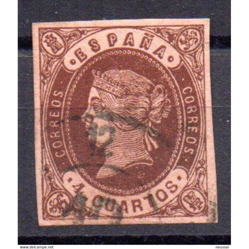 Sello cuatro cuartos de 1862 rueda de carreta 12 Sello cuatro cuartos de 1862 rueda de carreta 12
