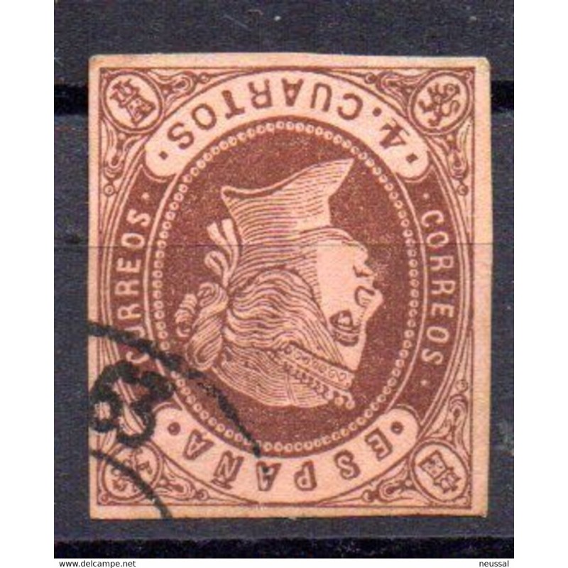 Sello cuatro cuartos de 1862 rueda de carreta 63 Sello cuatro cuartos de 1862 rueda de carreta 63