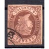 Sello cuatro cuartos de 1862 rueda de carreta 63