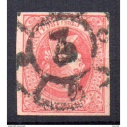 Sello cuatro cuartos de 1864 rueda de carreta 3