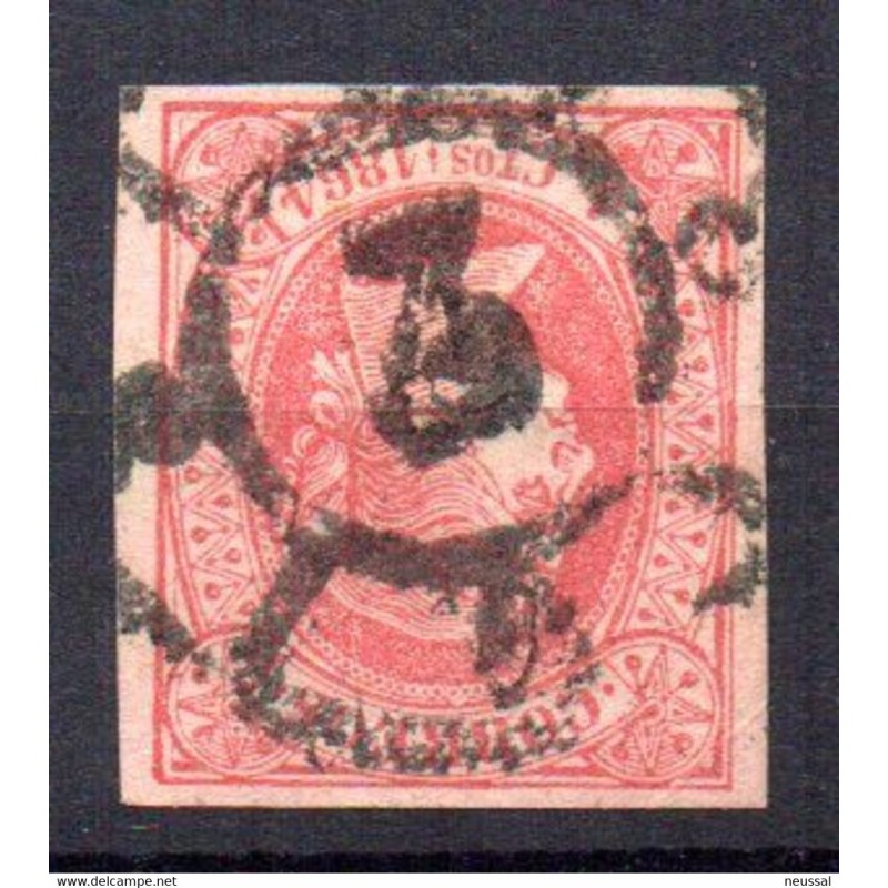 Sello cuatro cuartos de 1864 rueda de carreta 3 Sello cuatro cuartos de 1864 rueda de carreta 3