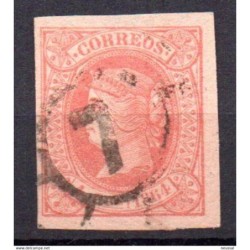 Sello cuatro cuartos de 1864 rueda de carreta 7