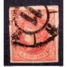 Sello cuatro cuartos de 1864 rueda de carreta 11