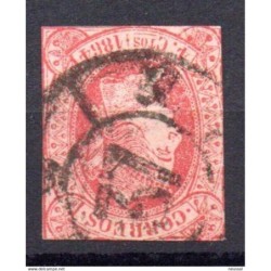 Sello cuatro cuartos de 1864 rueda de carreta 37