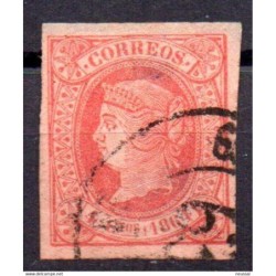 Sello cuatro cuartos de 1864 rueda de carreta 63