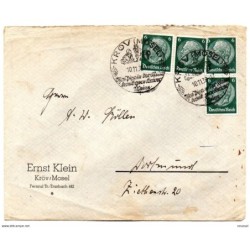 Carta de alemania imperio con matasellos de 1938