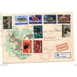 Carta de yugoslavia de 1960 express matasello zagreb