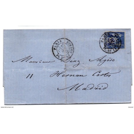 Carta de 1878 direccion paris