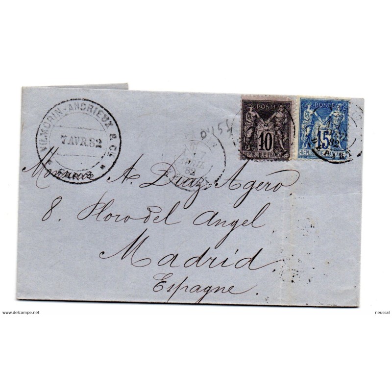 Carta de 1882 paris a españa Carta de 1882 paris a españa