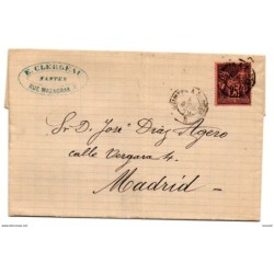 Carta de 1879 paris sello 25cts