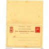 Entero postal congo belga de 15   y 10 centimos