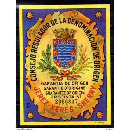 Etiqueta de sherry jerez