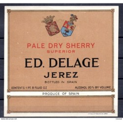 Etiqueta de Pale Dry sherry