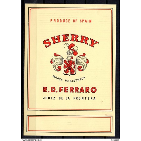 Etiqueta de  sherry