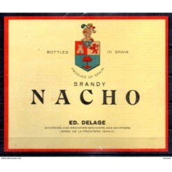 Etiqueta de brandy Nacho