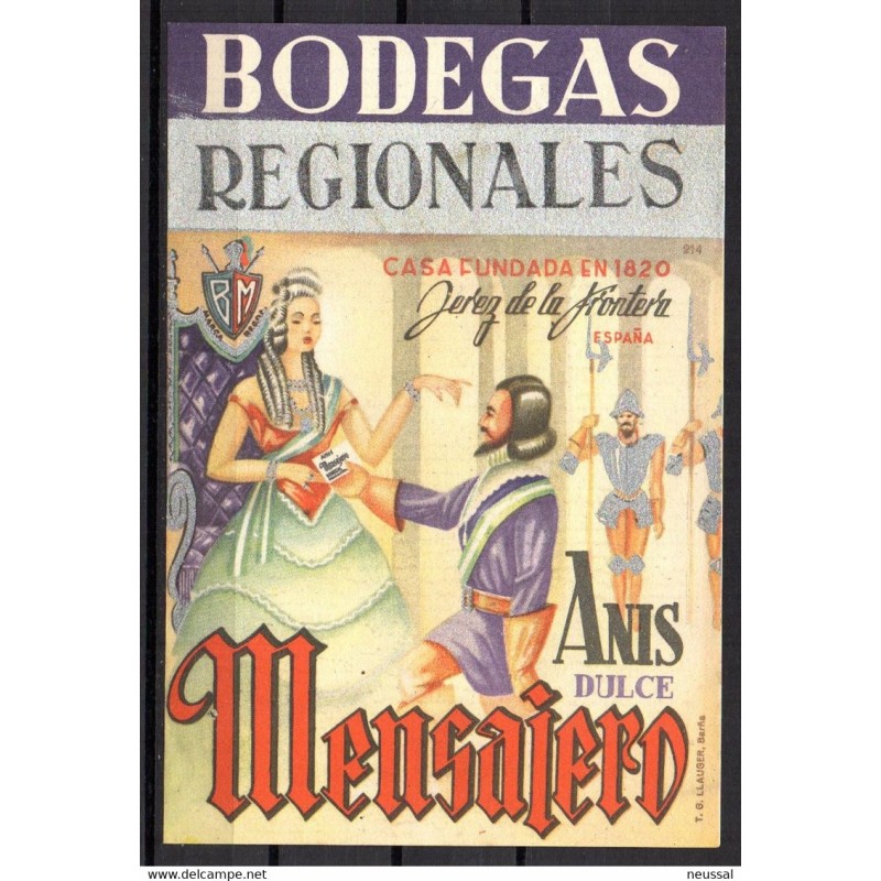 Etiqueta de Anis dulce mensajero Etiqueta de Anis dulce mensajero