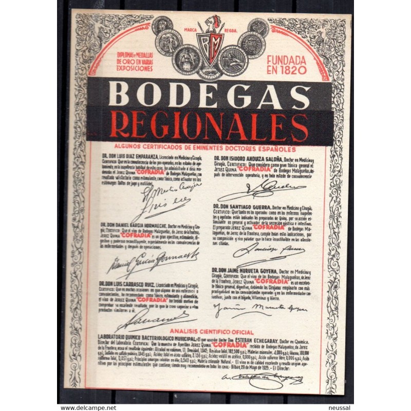 Etiqueta de Bodegas regionales Etiqueta de Bodegas regionales