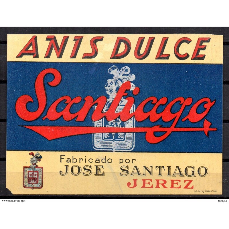 Etiqueta de Anis dulce Santiago Etiqueta de Anis dulce Santiago