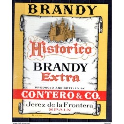 Etiqueta de jerez brandy extra contero
