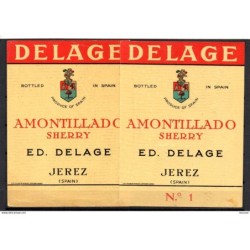 2 etiqueta de Amontillado sherry