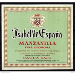Etiqueta de isabel de españa