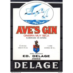 Etiqueta de aves gin