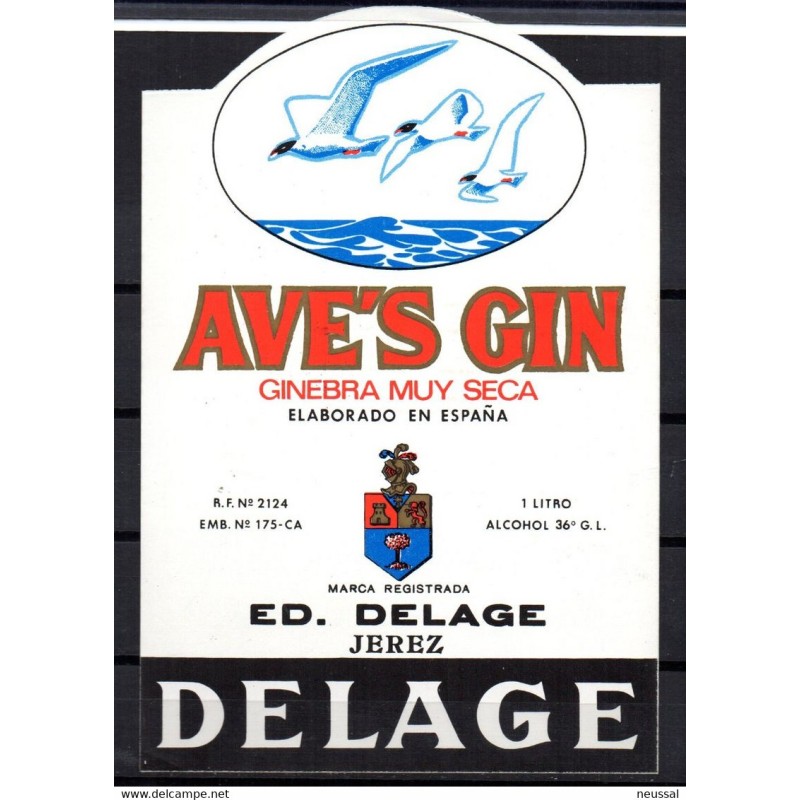 Etiqueta de aves gin Etiqueta de aves gin