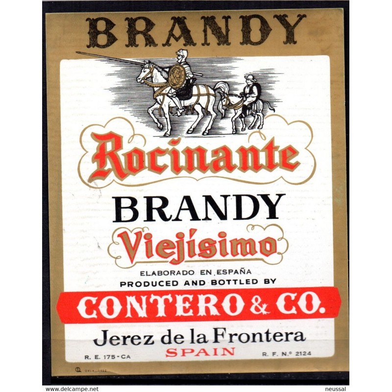Etiqueta de Rociante brandy Etiqueta de Rociante brandy