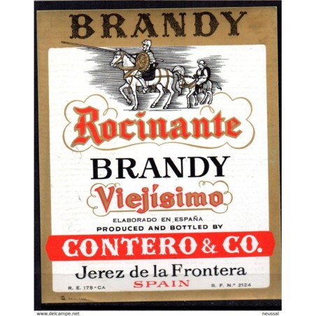 Etiqueta de Rociante brandy