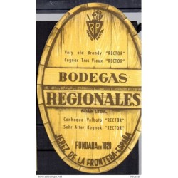 Etiqueta de Bodegas regionales brandy