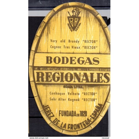 Etiqueta de Bodegas regionales brandy