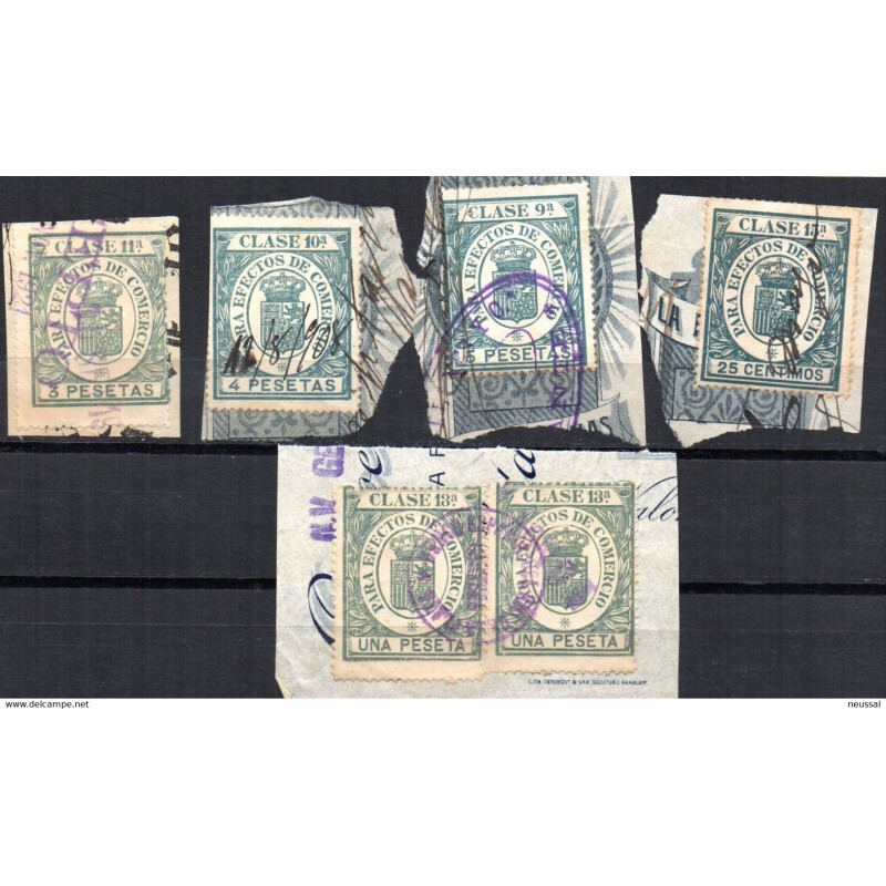 Lote se de fiscales con papel de efectos de comercio Lote se de fiscales con papel de efectos de comercio