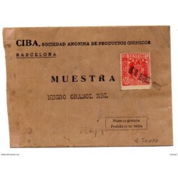 Sobre de Ciba con fiscal muestra color burdeos