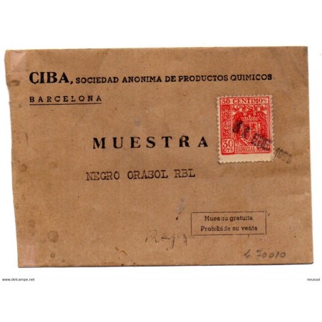 Sobre de Ciba con fiscal muestra color burdeos