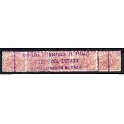 Tira de fiscales timbre movil con matasellos compañia arrendataria de tabacos