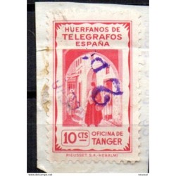 Sello huerfanos de telegrafos con sobrecarga 2 pts