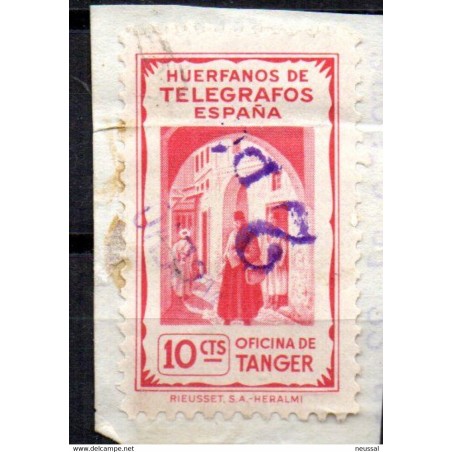 Sello huerfanos de telegrafos con sobrecarga 2 pts