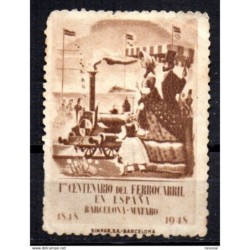 Viñeta de centenario del ferrocarril