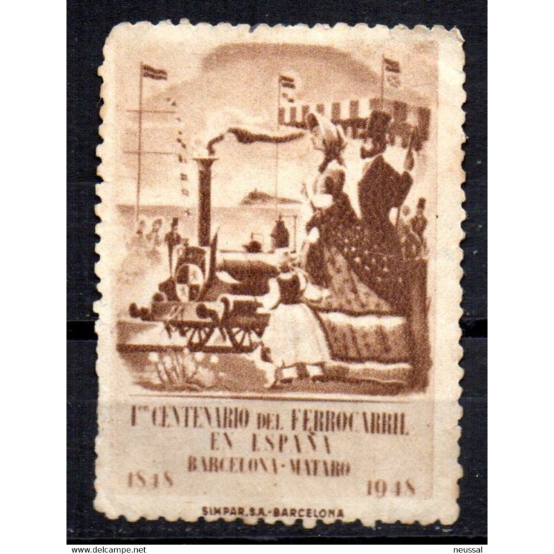 Viñeta de centenario del ferrocarril Viñeta de centenario del ferrocarril