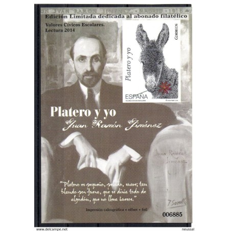 Hoja de edicion limitada valores civicos platero y yo