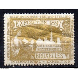 Viñeta de exposicion de bruselas de 1897