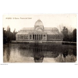 Tarjeta postal de Madrid  El retiro palacio de cristal