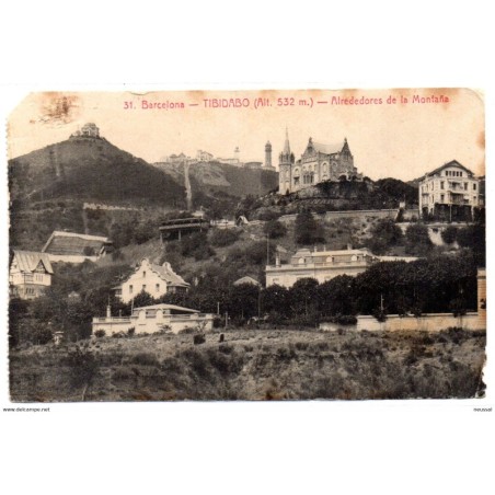 Tarjeta postal de Barcelona  Tibidabo