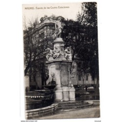 Tarjeta postal de Madrid Fuente de las cuatro estaciones
