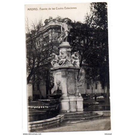 Tarjeta postal de Madrid Fuente de las cuatro estaciones