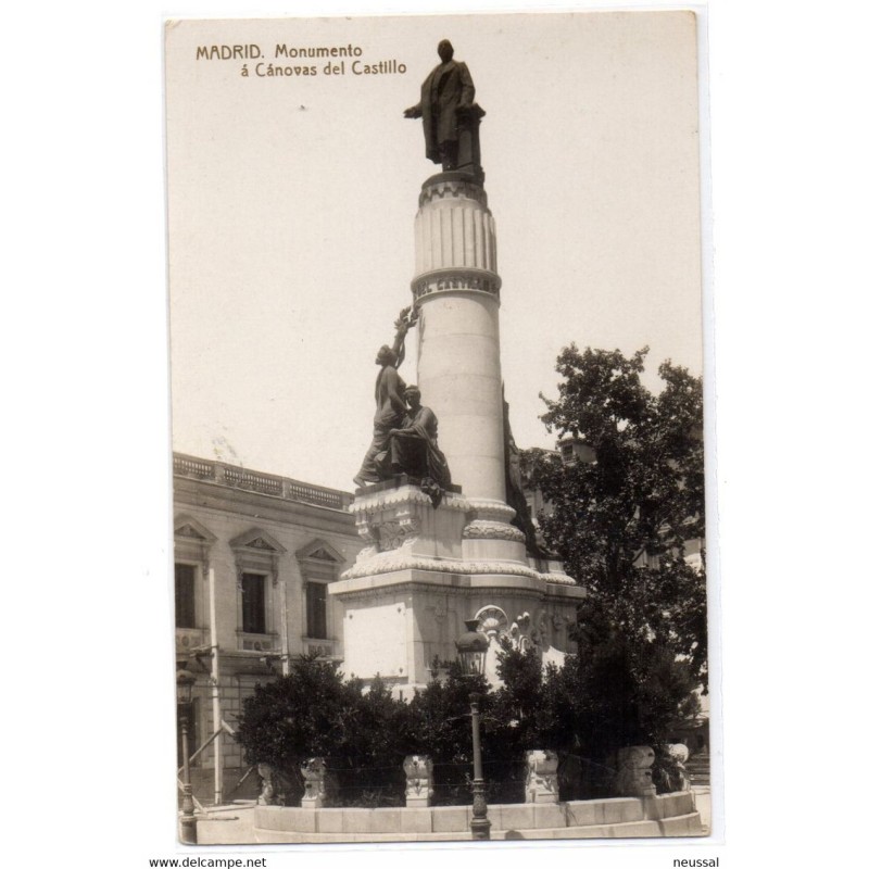 Tarjeta postal de Madrid Monumento canovas del castillo Tarjeta postal de Madrid Monumento canovas del castillo
