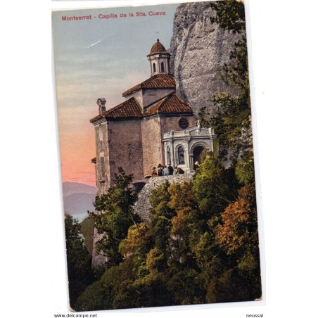 Tarjeta postal de Motserrat capilla sta cueva