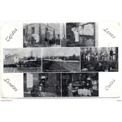 Tarjeta postal de barcelona fabrica de tejidos Ramon casals con publicidad por detras