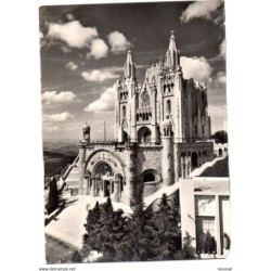 Tarjeta postal   templo expiatorio de tibidabo